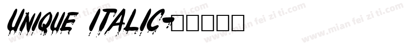 Unique ITALIC字体转换